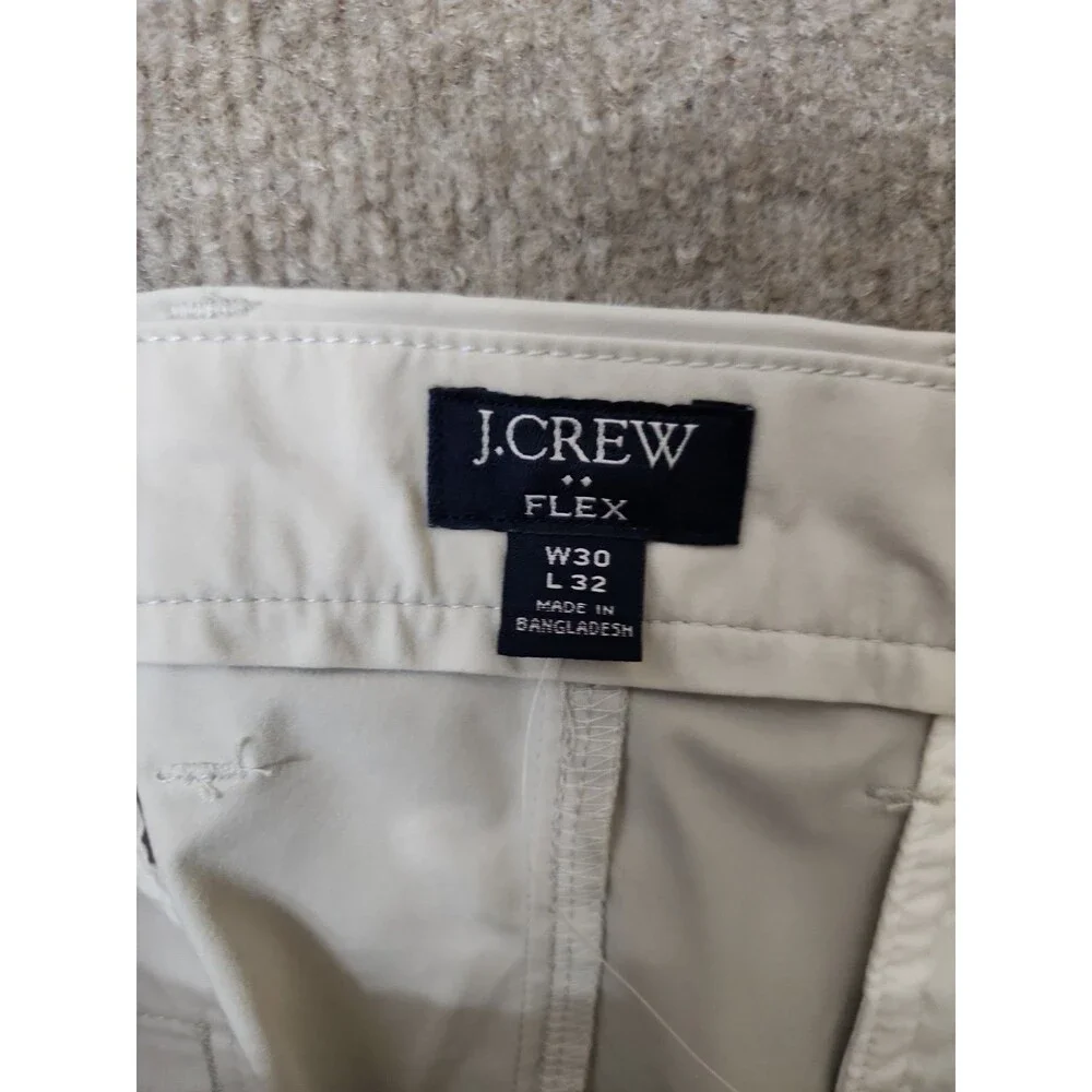 J Crew Slim-fit Tech Chino Pants Mens 30x32 Light Gray Flex Stretch Lightweight
